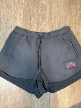 PacSun - Rolled Hem Sweat Shorts - Slate Blue